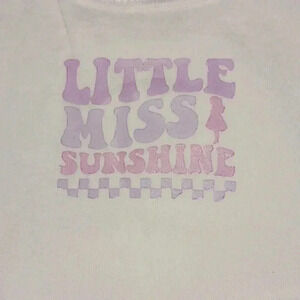 NWOT - Handmade White New Born Bodysuit - Little Miss Sunshine
